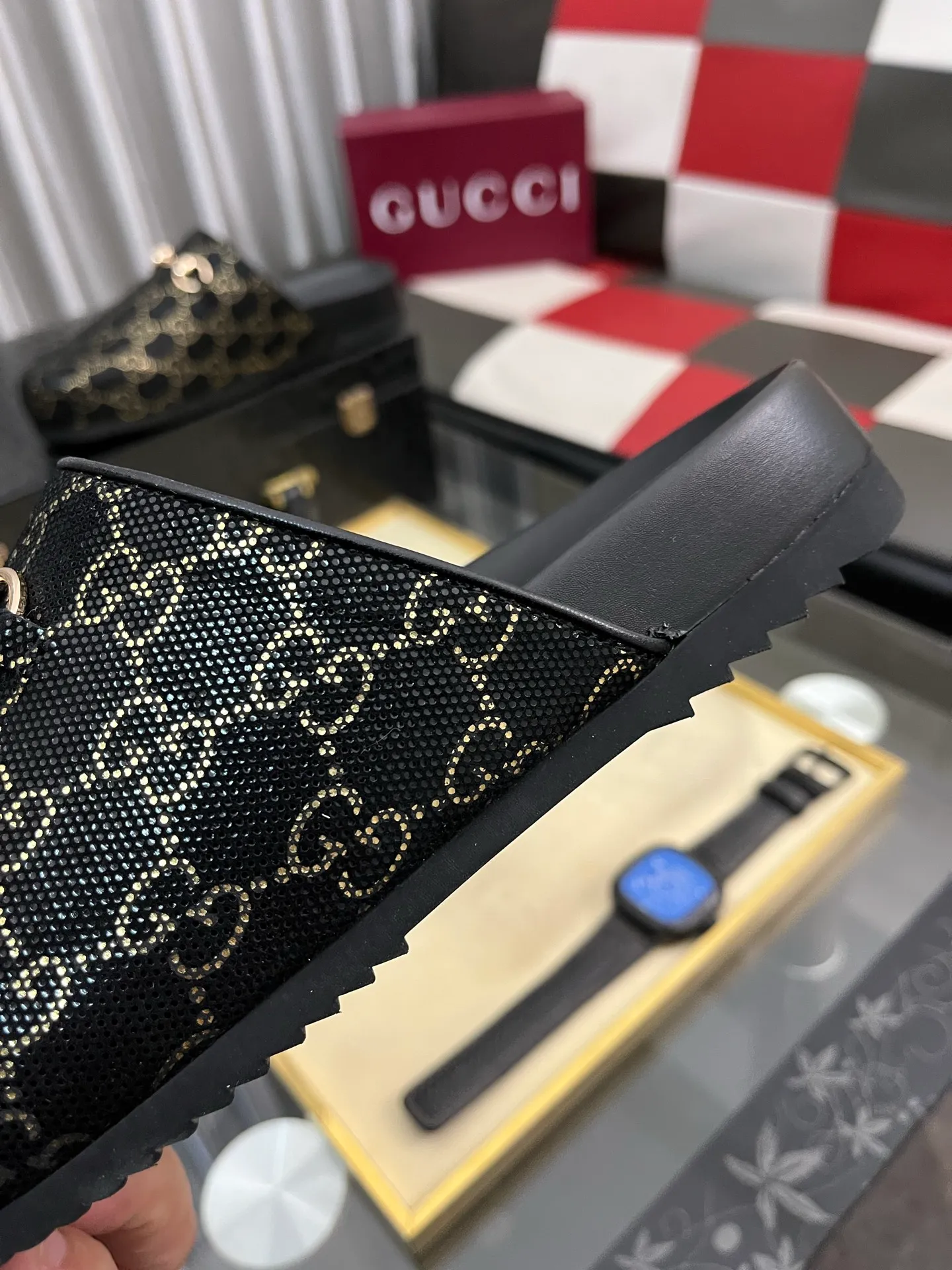 Ex-factory price: 420⌚️⌚️[Gucci] 2025 new season half-slip men's shoes, made of Italian imported first-layer frosted cowhide➕sheepskin lining, original hardware buckle, original combination wear-resistant outsole, real shot 🎬 Very comfortable on the feet, size 38-44